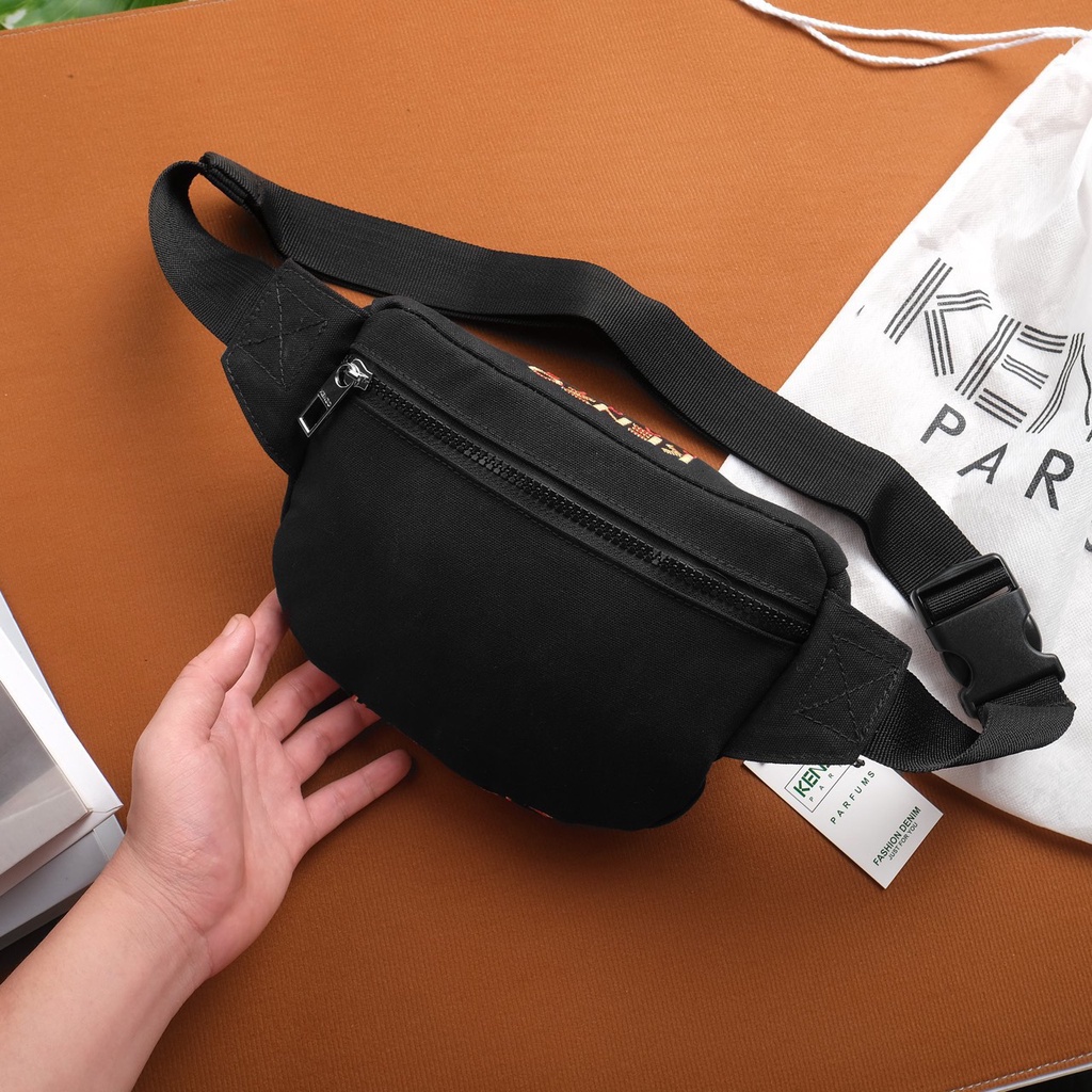 Túi đeo chéo, túi đeo bao tử unisex tiện dụng, khóa kéo xịn K001