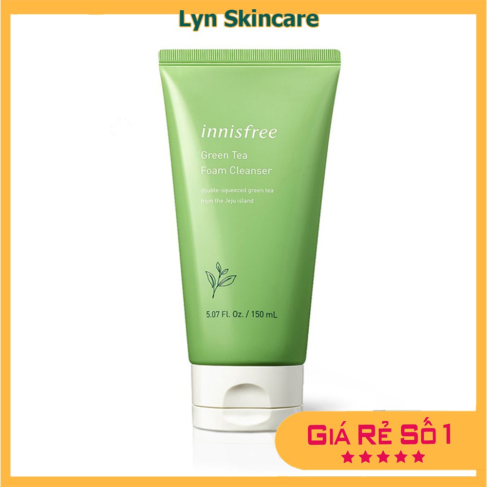 SỮA RỬA MẶT / INNISFREE / Trà Xanh Innisfree Green Tea Cleansing Foam 150ml – Mẫu Mới