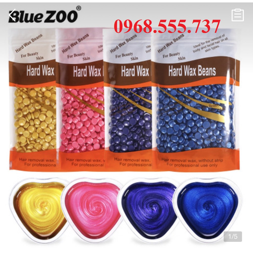 300g SÁP WAX LÔNG Hard wax beans BLUEZOO KẾT HỢP THÊM BỘT NGỌC TRAI VÀ DẦU CỌ Ánh nhũ | BigBuy360 - bigbuy360.vn