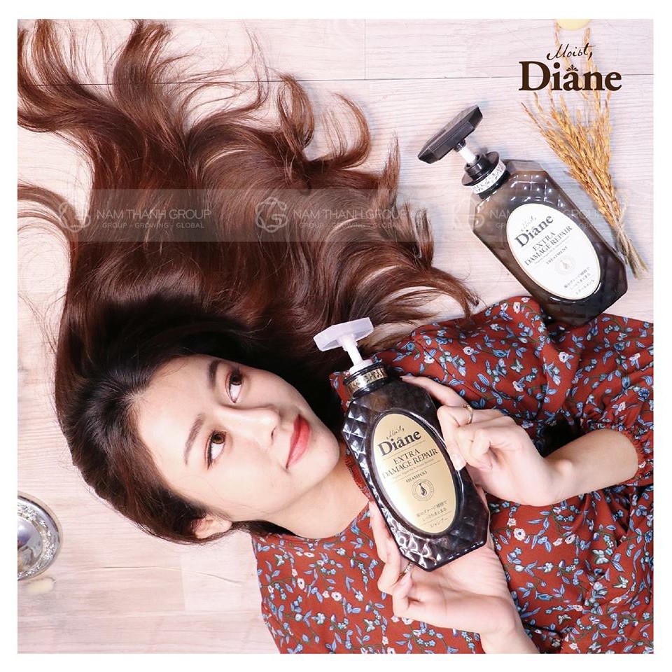 Dầu Gội Xả Moist Diane Nhật Bản dành cho tóc hư tổn nặng khô , xơ , chẻ ngọn do uốn nhuộm 450ml / chai