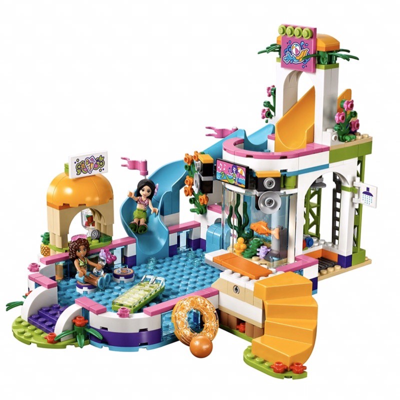 Đồ chơi Xếp hình Girl - Lắp Ráp Ngôi Nhà Biệt Thự và Bể Bơi của Andrea 767 Mảnh