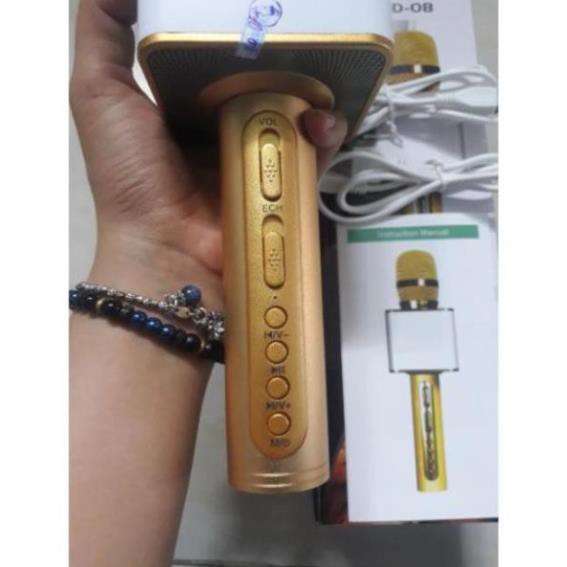 ☢️MẠI DÔ☢️ Mic Karaoke không dây SD-08 kèm loa bluetooth hàng loại 1 âm thanh cực chuẩn BH 6 tháng