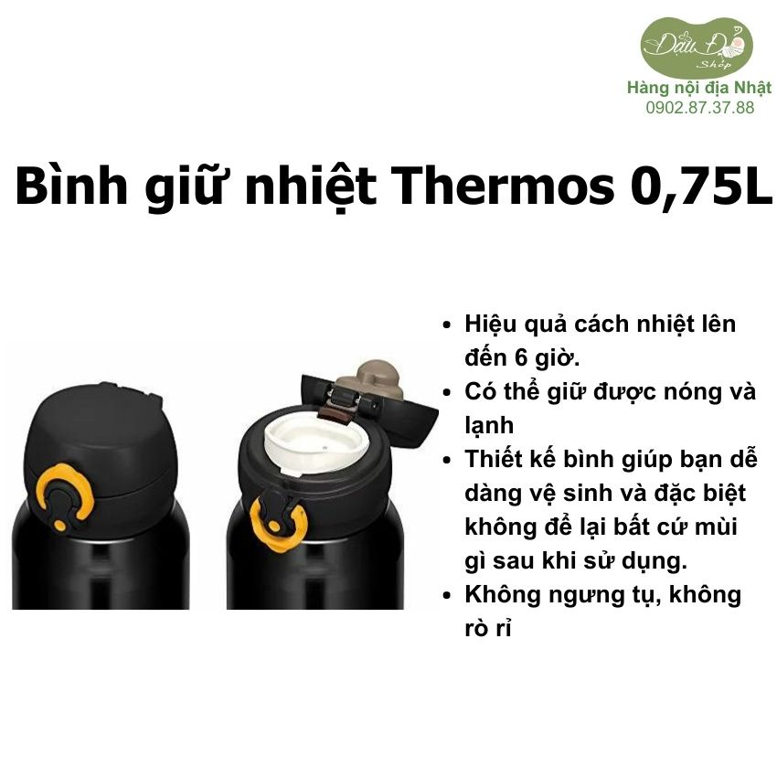 Bình lưỡng tính Thermos JNL - 603 600ml - Hàng nội địa Nhật