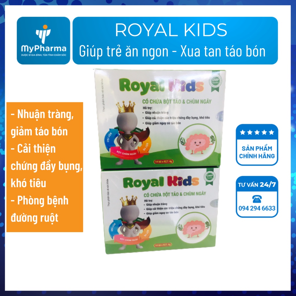 Royal Kids tinh bột tảo lục & chùm ngây – Giúp trẻ ăn ngon, xua tan táo bón