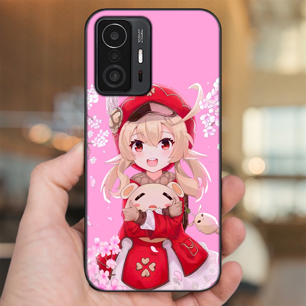 Ốp lưng Xiaomi 11T viền đen in hình Klee Genshin Impact