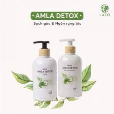 Dầu gội AMLA DETOX ngăn rụng tóc, sạch gàu, hết ngứa cho bạn mái tóc đẹp suôn mềm Lacocosmetics.vn