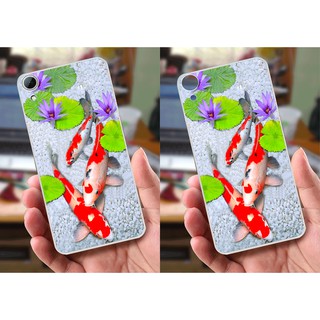 Ốp lưng HTC 820 (dẻo viền trắng trong) - Hình Chim Công, Cá Chép, Cò