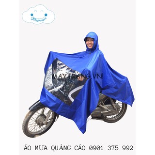 Áo Mưa Cánh Dơi Vải Dù - Hết Khổ - Xanh Dương