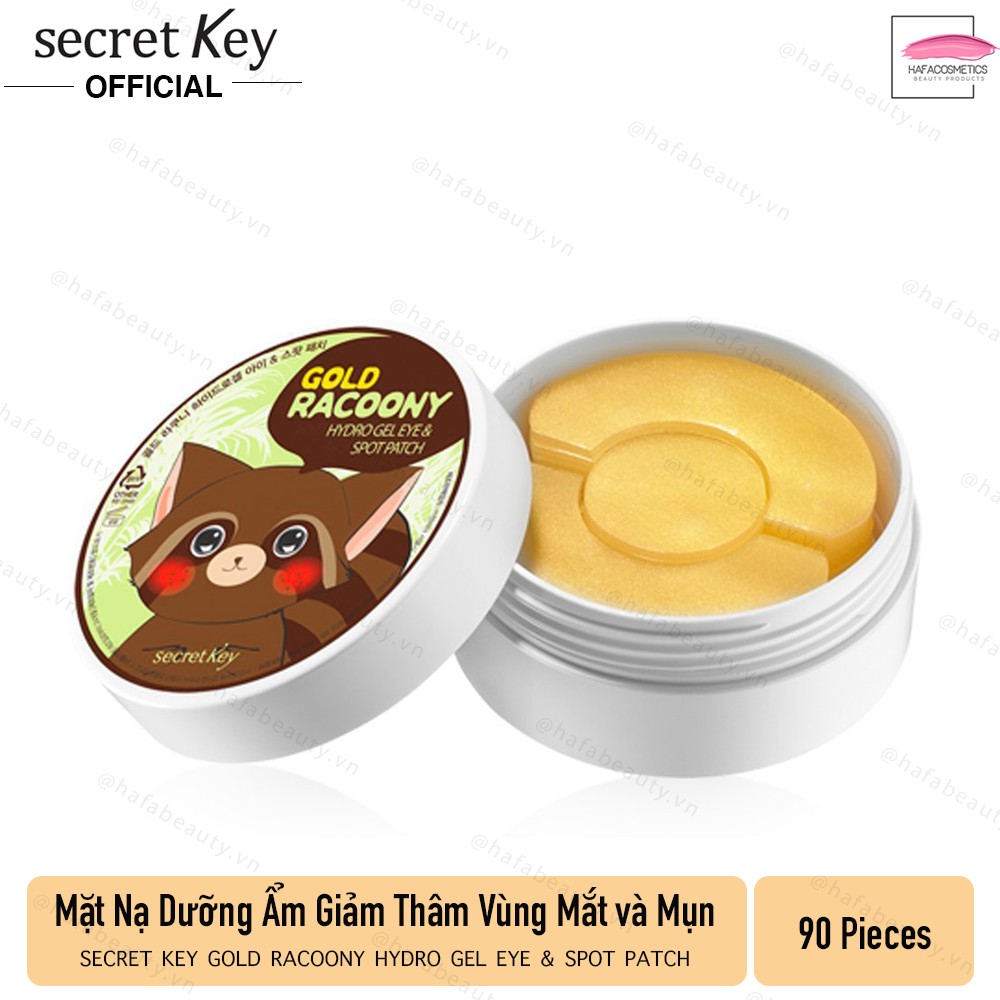 Mặt nạ đắp dưỡng da vùng mắt và giảm mụn thâm 2 trong 1 Secret Key Gold Racoony Hydro Gel & Spot Patch
