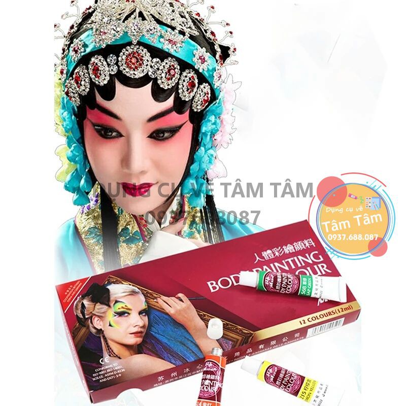 [ TÂM TÂM ]-Màu vẽ cơ thể, Body painting colour-