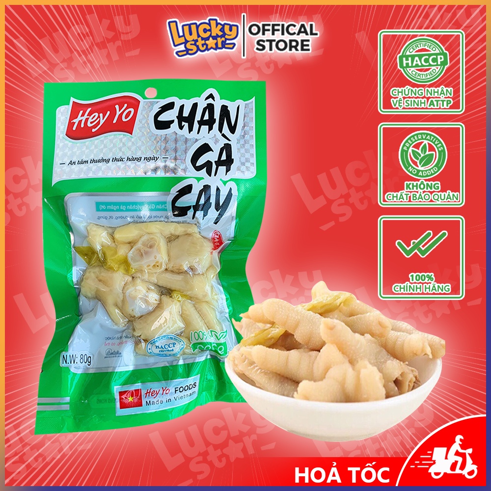 Chân Gà Cay Hey Yo (Chili Chicken Feet) 80Gr - Món Ngon Mỗi Ngày
