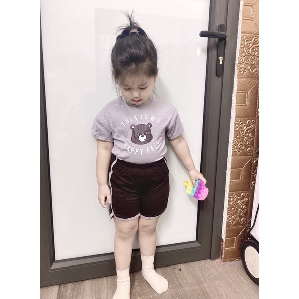 Bộ cộc thun lạnh hình gấu Mimonri bé trai/bé gái (6-16kg)