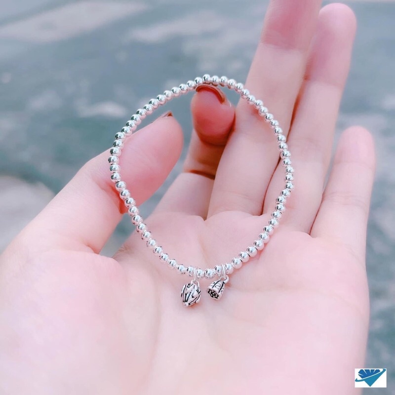 lắc tay bi bạc mix phụ kiện cực xinh ạ