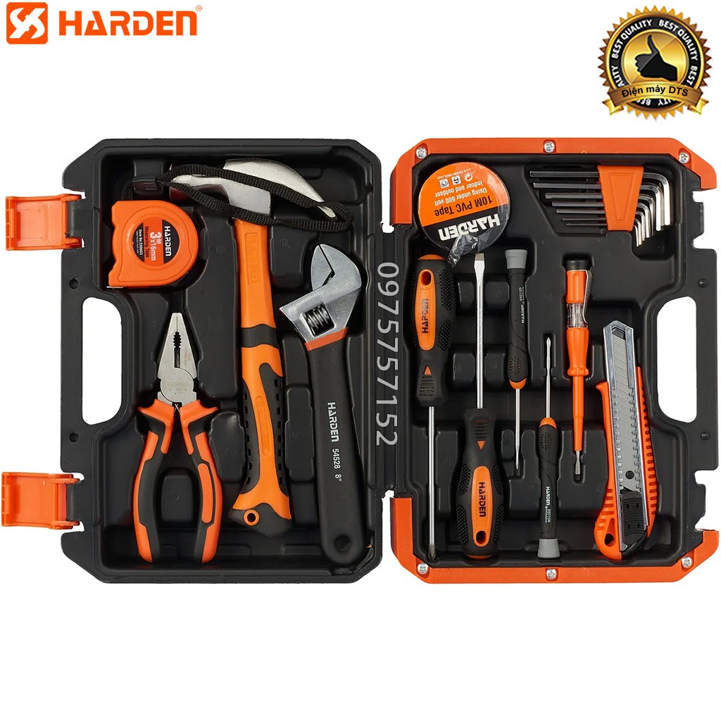 Bộ dụng cụ sửa chữa đa năng cao cấp 18 chi tiết HARDEN PRO, bộ dụng cụ đồ nghề sửa chữa bộ dụng cụ đa năng chuyên nghiệp