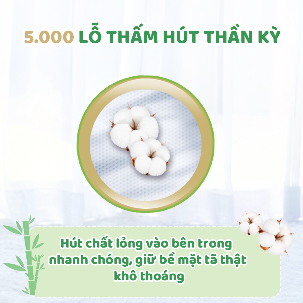 Tã/bỉm quần Molfix Thiên nhiên Jumbo S (4kg - 8kg) - Gói 46+8 miếng