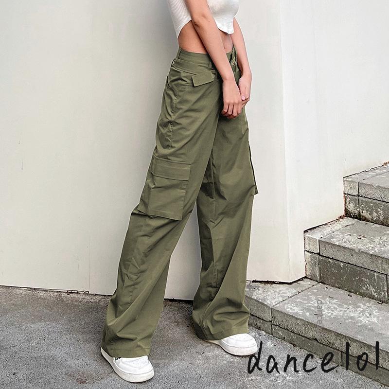 Quần Dài Eo Cao Màu Trơn Phối Túi 1O1 Thời Trang Cho Nữ