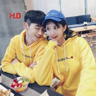  Combo 2 áo khoác nỉ dài tay nam nữ chữ Fashion tim đỏ ( có bán lẻ )