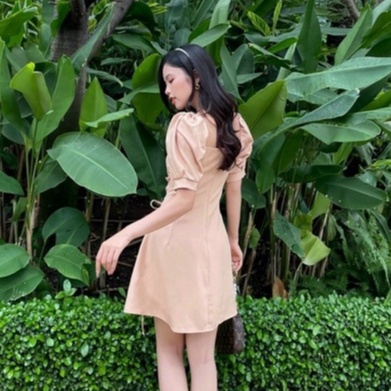 Đầm tiểu thư đan dây eo cực dễ thương phong cách retro cho nàng đi chơi dạo phố dự tiệc sang chảnh