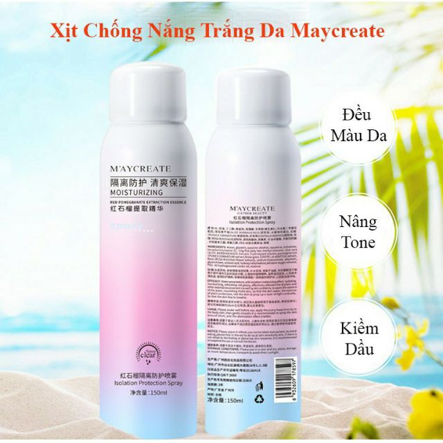 Xịt chống nắng trắng da