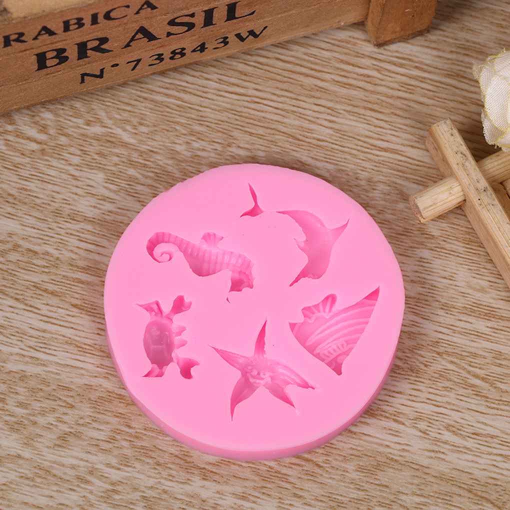 Khuôn Silicon Làm Bánh / Xà Phòng / Bánh Mousse Hình Cá Ngựa Biển Diy 1 Cái