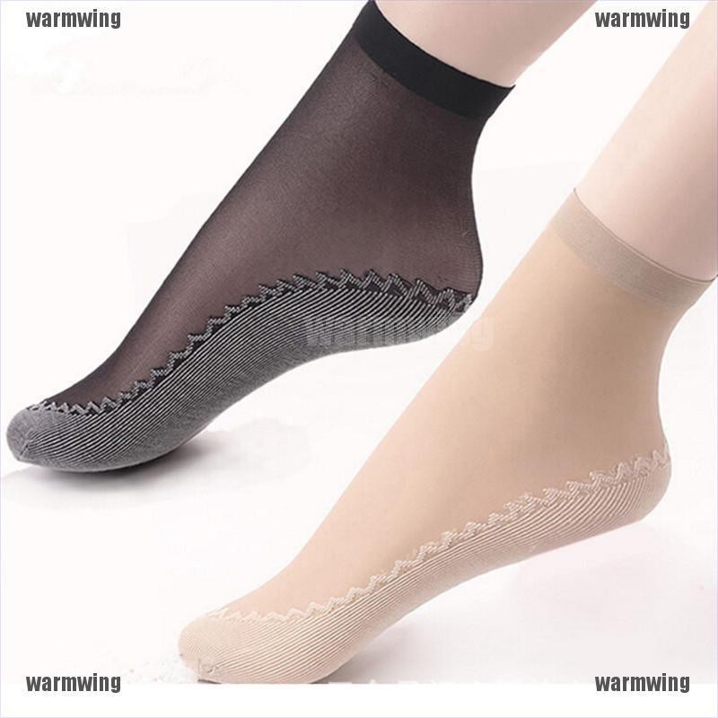 Set 5 Đôi Vớ Cotton Lụa Đế Cotton Chống Trượt Thời Trang Cho Nữ