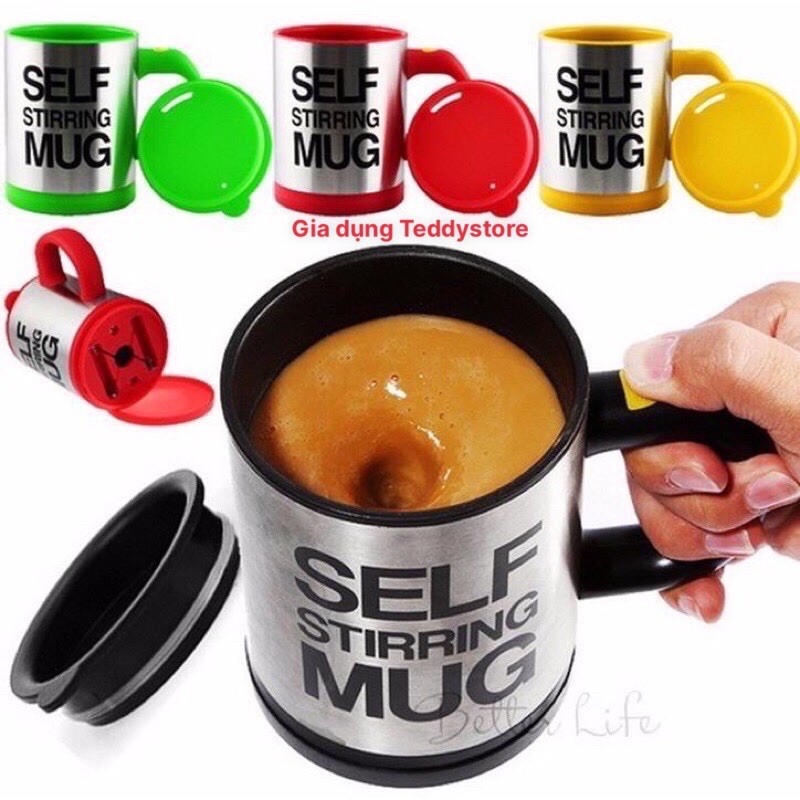 Cốc tự khuấy thông minh, cốc tự pha cafe self stirring mug