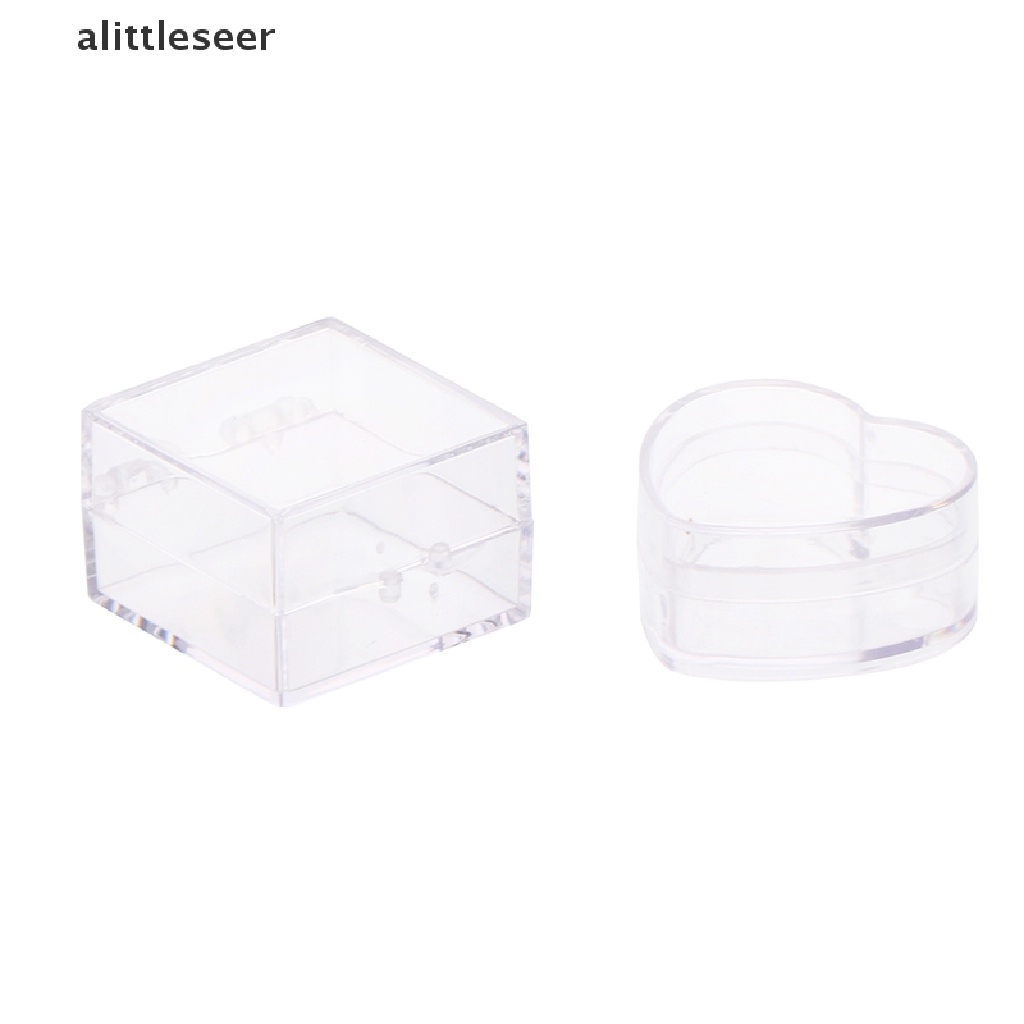 Set 2 Hộp Đựng Trang Sức / Trái Tim / Vuông Mini Trang Trí Nhà Búp Bê