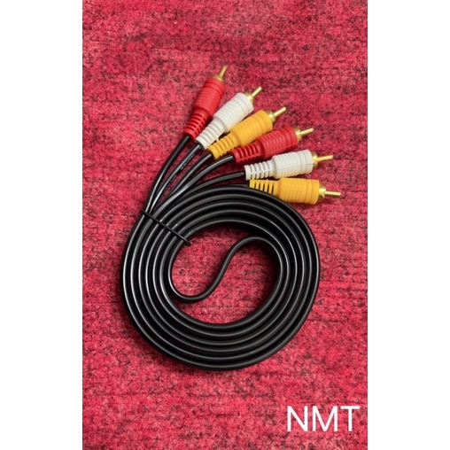 Dây AV/RCA 3 ra 3 đen loại tốt 1.5m/3m/5m/10m