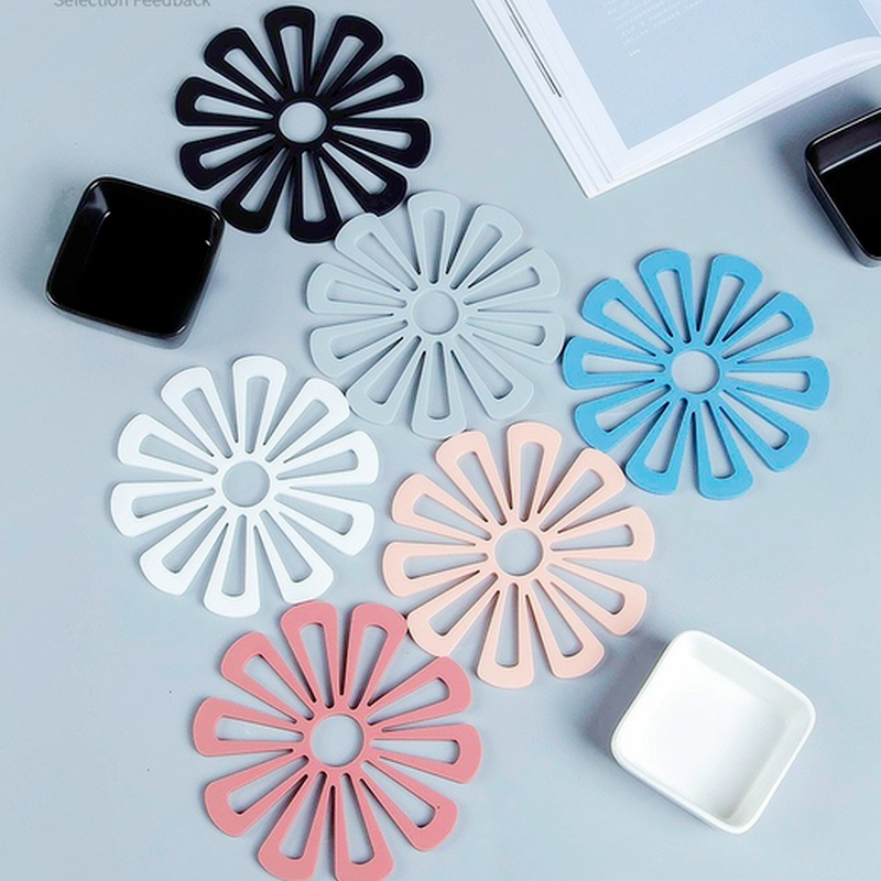 💕Tấm cách nhiệt bằng silicone sáng tạo Tấm lót chống nóng gia dụng và chống bỏng Tấm lót lót bát Tấm lót chống thấm và chống thấm dầu Chén trà Tấm lót rau💕