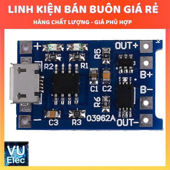 Mạch Sạc Pin Có Bảo Vệ MicroUSB