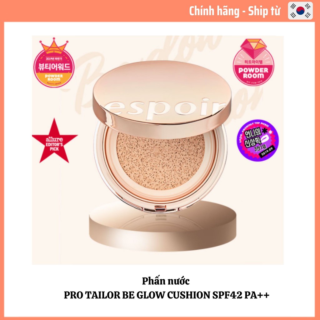 [Espoir] Phấn nước  PRO TAILOR BE GLOW CUSHION SPF42 PA++ (+ 1 lõi ) - 3 màu | BigBuy360 - bigbuy360.vn