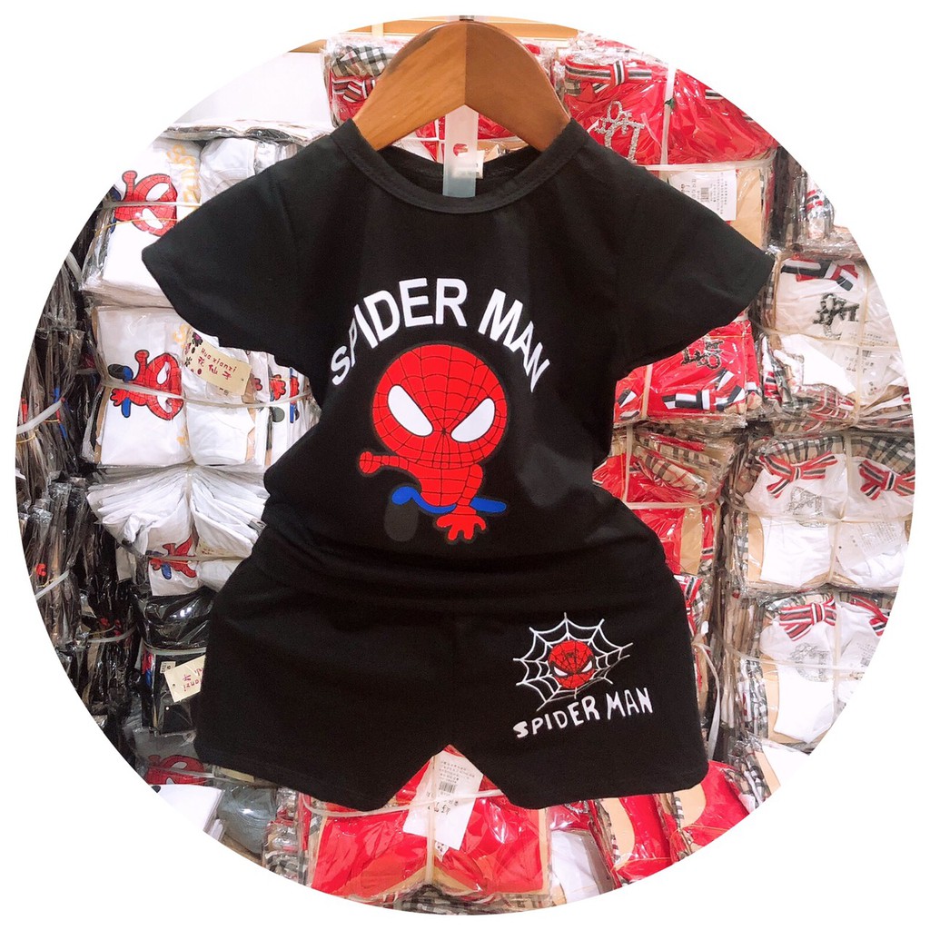 Bộ siêu nhân nhện Spiderman chất liệu cotton tàu cho bé trai