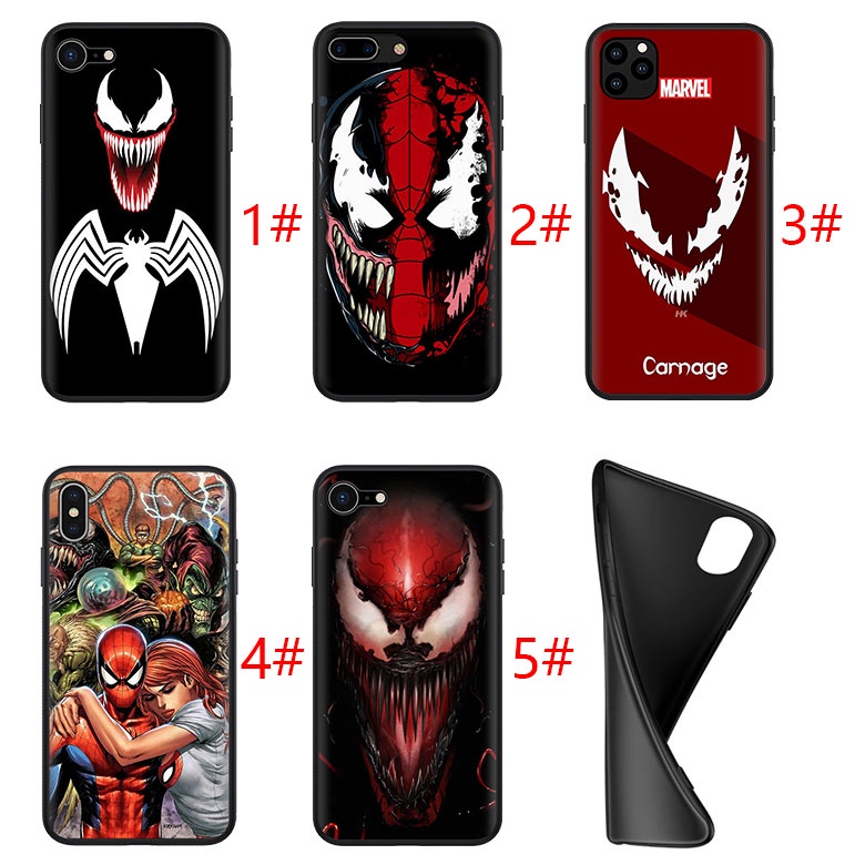 Ốp Điện Thoại Silicon Tpu Mềm Hình Venom Marvel Cho Iphone 8 7 6s 6 Plus 5 5s Se 2016 2020 8 + 7 + Xa134