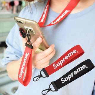 Dây đeo móc khóa gắn ốp điện thoại / chìa khóa xe hơi in chữ Supreme