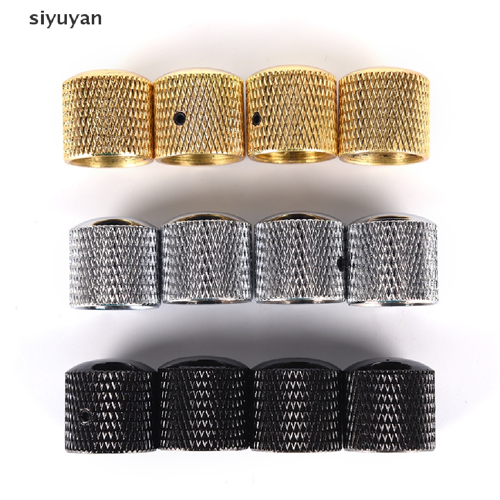 Bộ 4 Núm Vặn Điều Chỉnh Âm Lượng Bằng Kim Loại Cho Đàn Guitar Điện + Cờ Lê