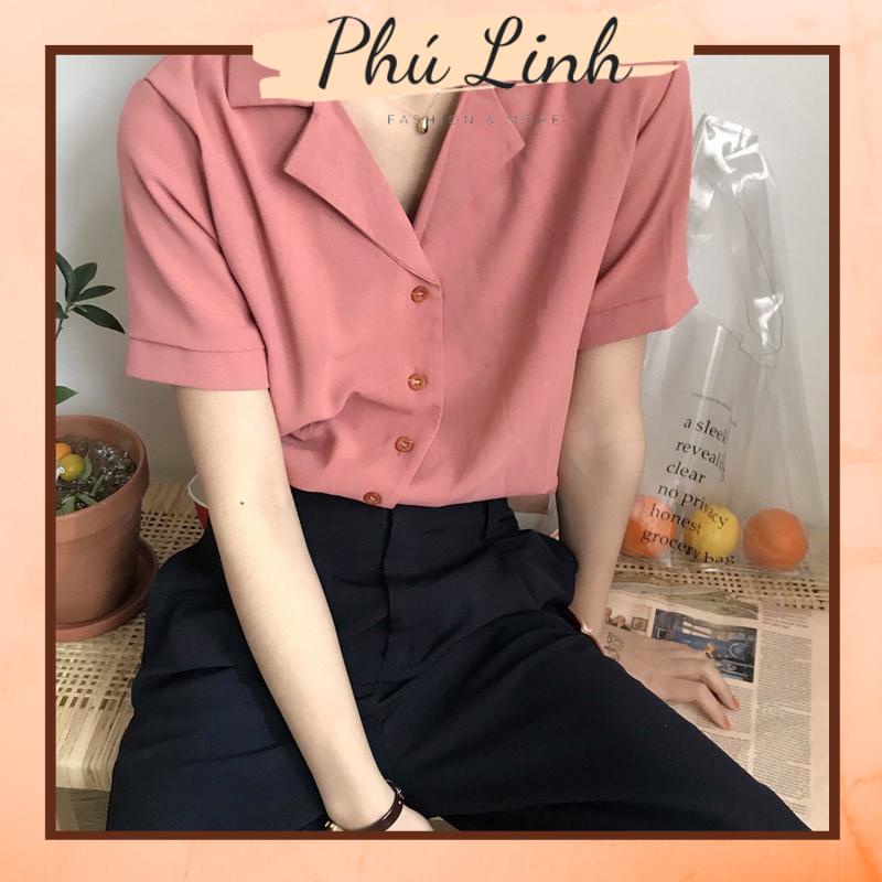 MS262 Áo sơ mi cổ bẻ cộc tay basic