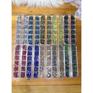 Đá chân keo Yhb Skin nail làm móng  trang trí móng  siêu sáng  khay mix size 1440 viên