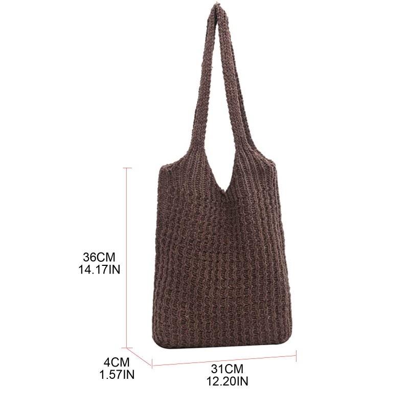 Túi Xách Tote Dệt Kim Cỡ Lớn Phong Cách Vintage