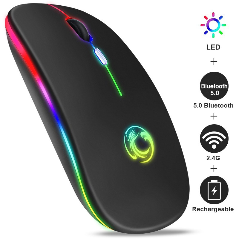 Chuột không dây kết nối Bluetooth có đèn LED RGB
