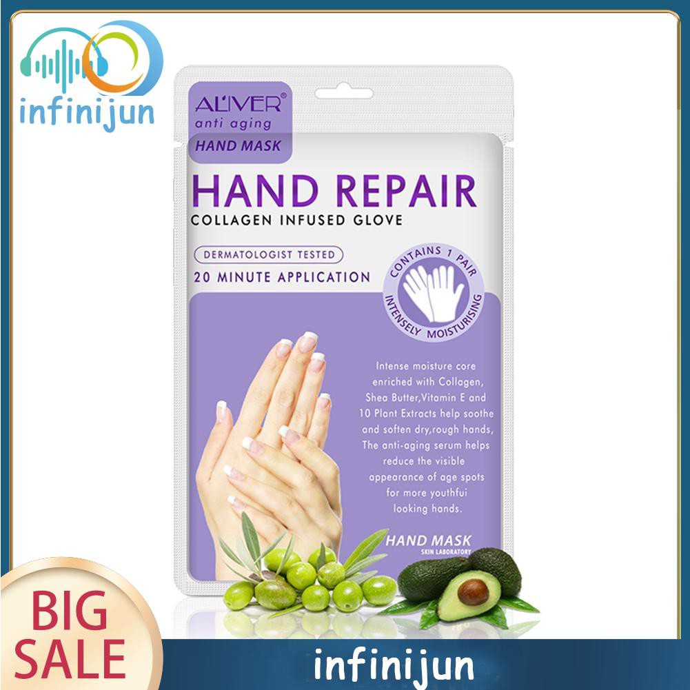 🍀HOT🍀ALIVER Exfoliating Moisturizing Hand Foot Mask Remove Dead Skin Anti-Aging Hand Care