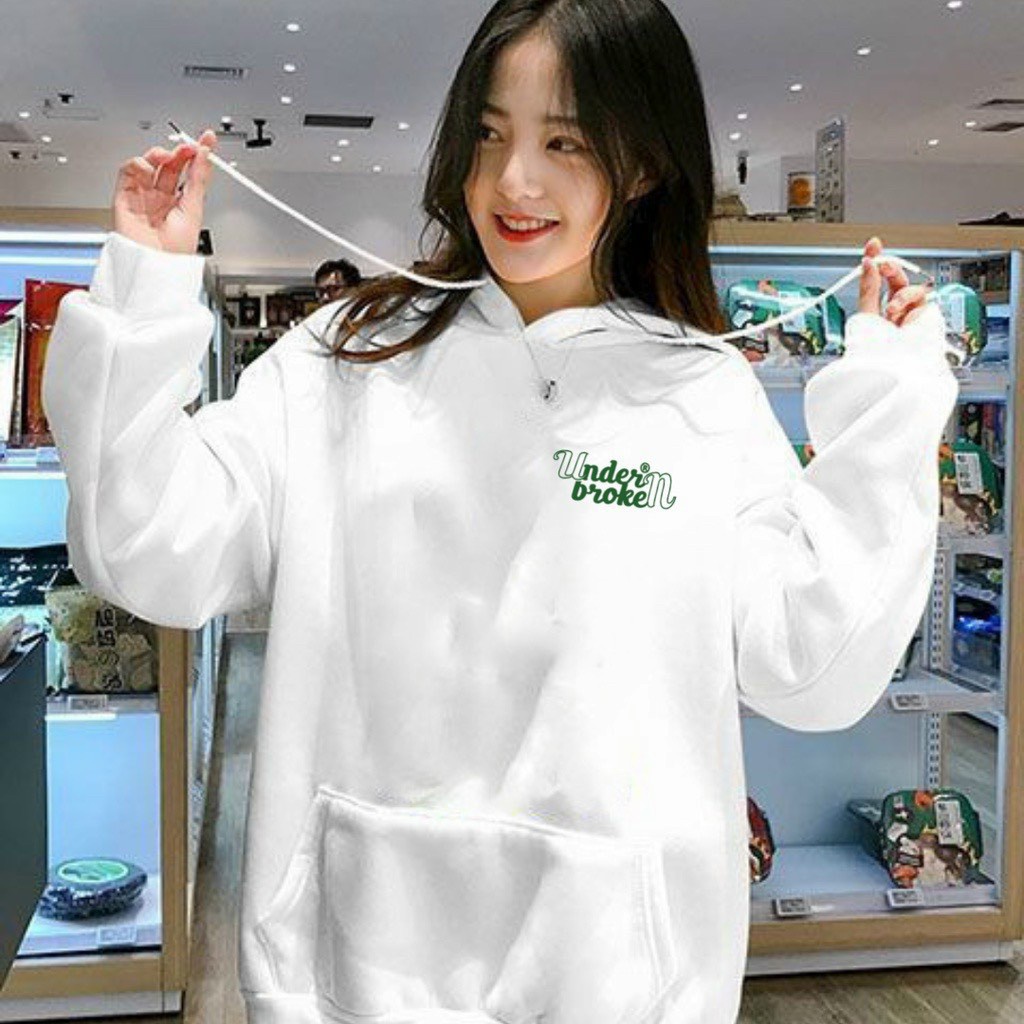 Áo Khoác Nỉ nữ In UNDER BROKEN Form Rộng thiết kế nhẹ nhàng chất dày mịn Hot Trend