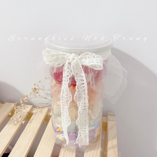 Set cột tóc scrunchies hoa cúc ( sẵn, hàng loại đẹp)