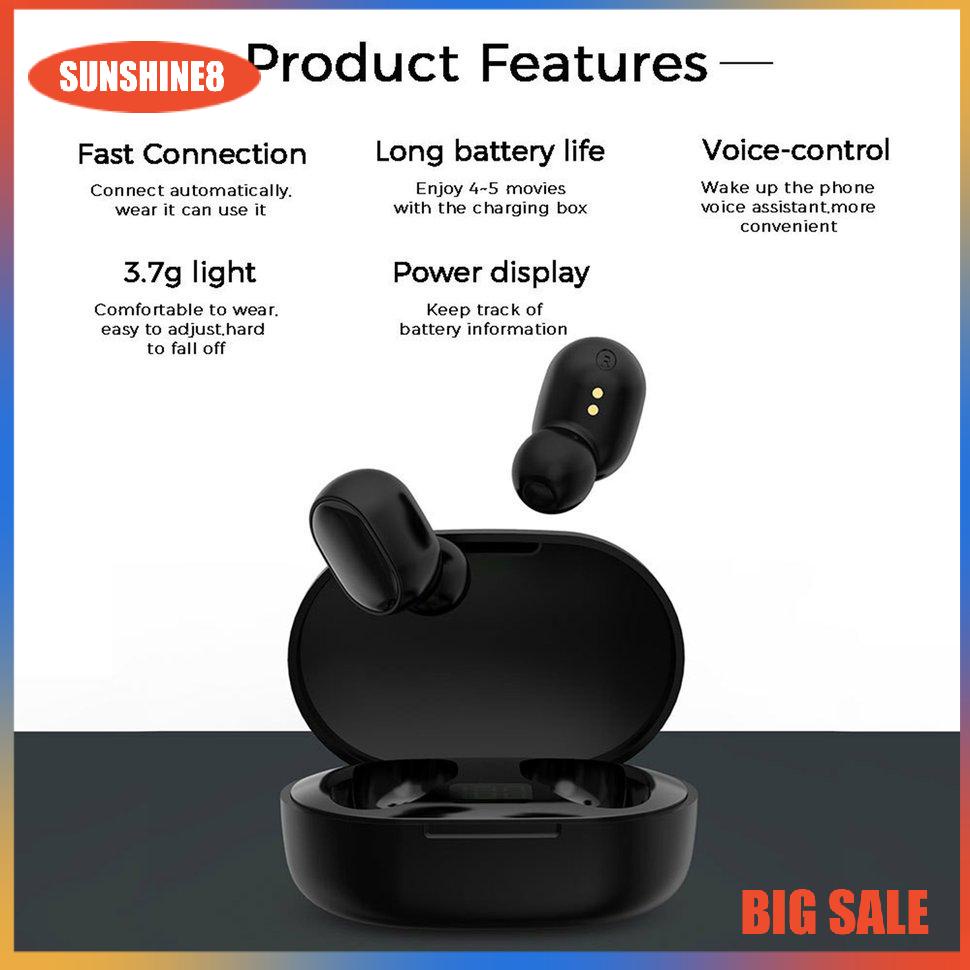 Tai nghe nhét tai không dây 5.0 có đèn LED