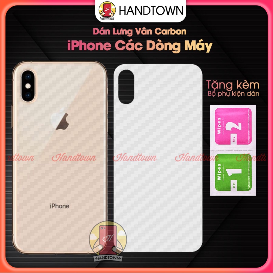 Dán lưng cacbon dành cho IPhone 6/7/8/6Plus/7Plus/8Plus/X/XS/XR/XS MAX/5/5S/12/12Pro/12ProMax/11/11Pro/11Pro Max