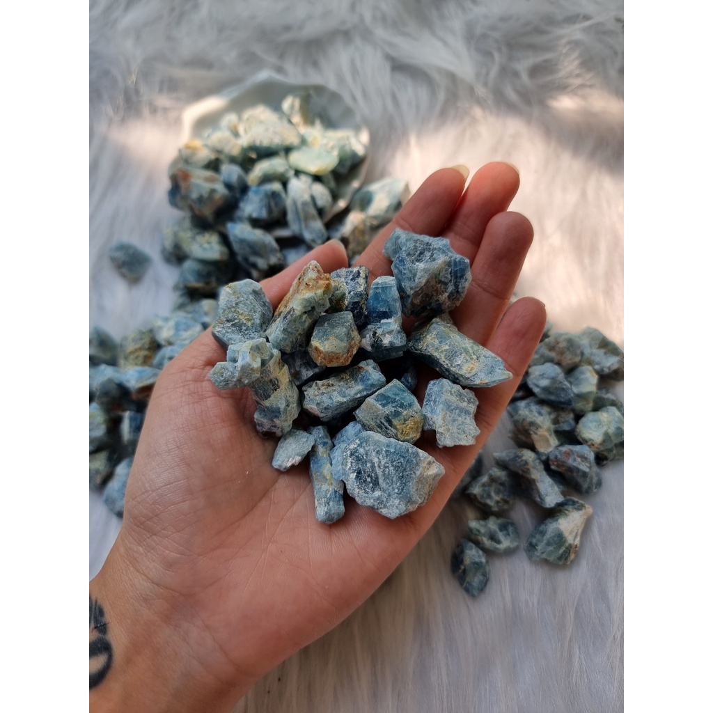 Đá thô Aquamarine  tự nhiên, đá thanh tẩy dùng trong Tarot, Reiki