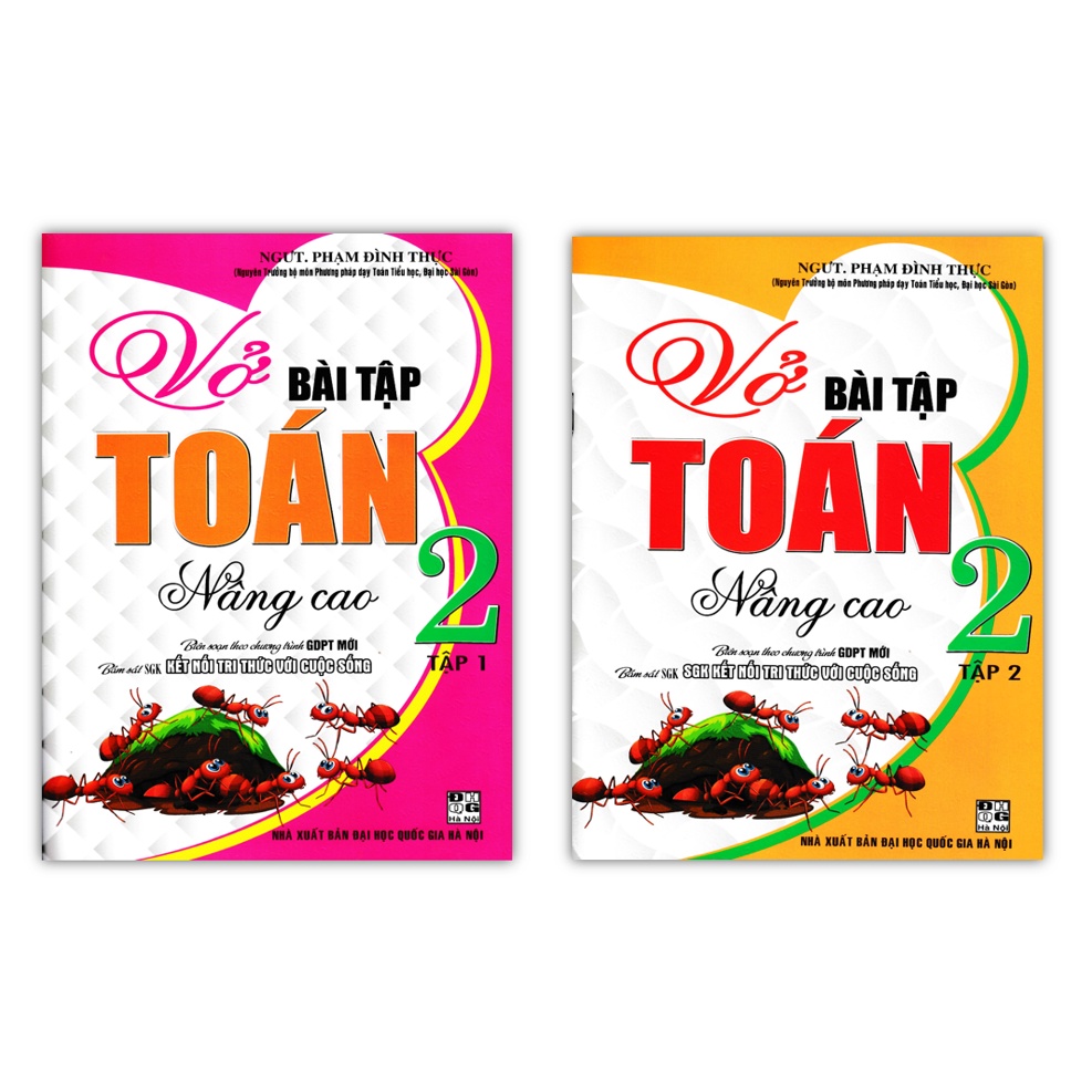 Sách - Combo Vở Bài Tập Toán Nâng Cao Lớp 2 - Tập 1 + 2 (Bám Sát SGK Kết Nối Tri Thức Với Cuộc Sống)