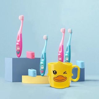 [Free ship Đơn 50k]_ Bàn Chải Đánh Răng Cho Bé Từ 1_12 Tuổi Siêu Mềm Hình Chú Trâu