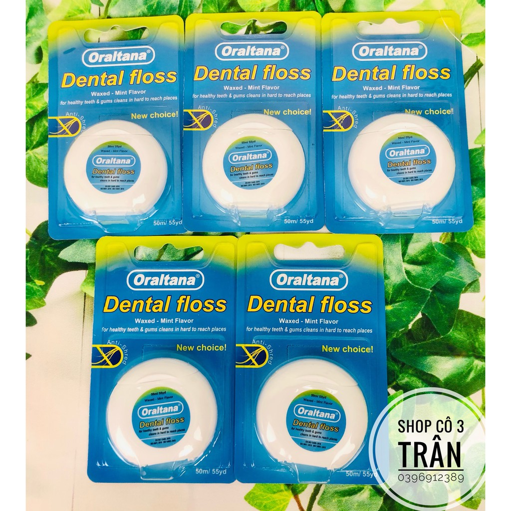 Chỉ nha khoa hương bạc hà Oraltana Dental Floss - Chỉ nha khoa Oraltana 50m/ Cuộn