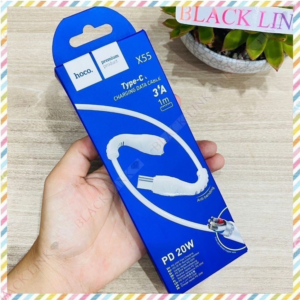 Dây Cáp Sạc 3A PD 20W HOCO X55 Type-C To Điện Thoại - Dây Cáp Sạc Nhanh Pin Dự Phòng Tai Nghe Bluetooth Không Dây