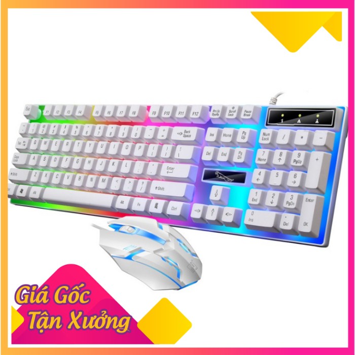 Combo Phím Chuột Gaming Giả Cơ Chuyên Game G21B LED 7 Màu - Bàn phím cho Game Thủ - Gear.market